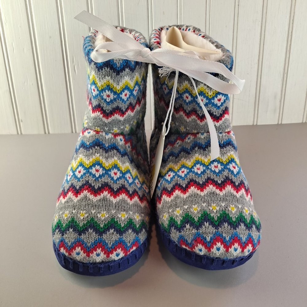 NWT Boden Fairisle Slipper Boots EU Size 33 or Size US Size 7 Kids - Picture 3 of 9